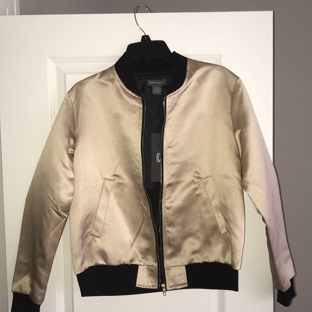 Sans Souci Gold & Black Bomber Jacket